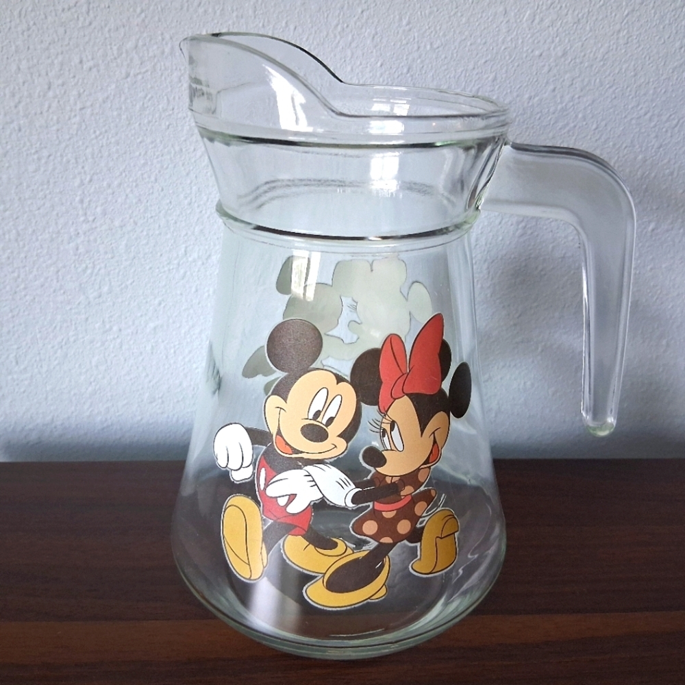 Disney Mickey Minnie Mouse Pitcher And Glasses Set Juice Water Drink Glass Kids - Picture 9 of 16